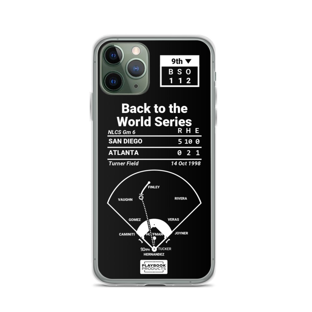 San Diego Padres Greatest Plays iPhone Case: Back to the World Series (1998)