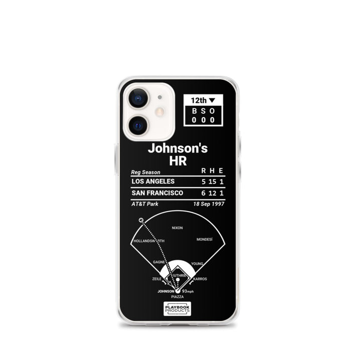 San Francisco Giants Greatest Plays iPhone Case: Johnson's HR (1997)