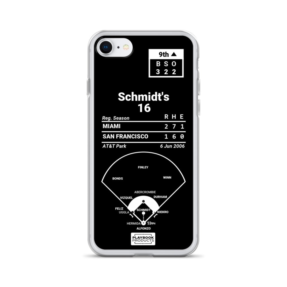 San Francisco Giants Greatest Plays iPhone Case: Schmidt's 16 (2006)