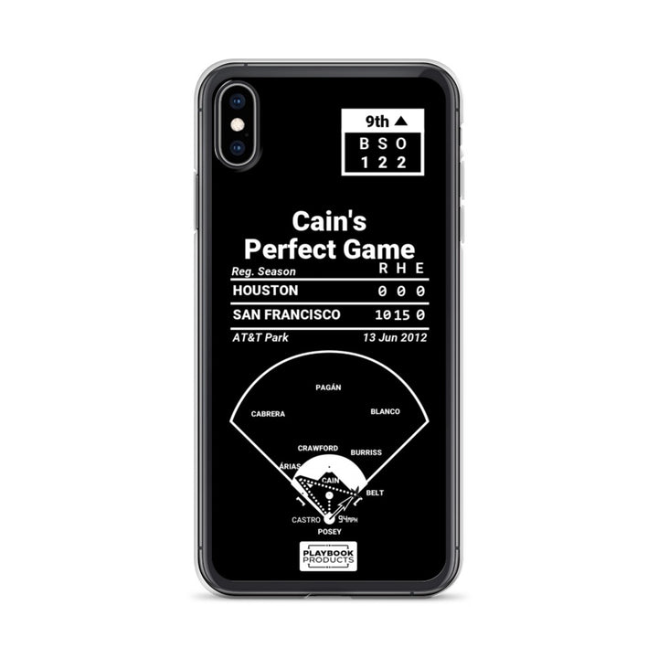 San Francisco Giants Greatest Plays iPhone Case: Cain's Perfect Game (2012)