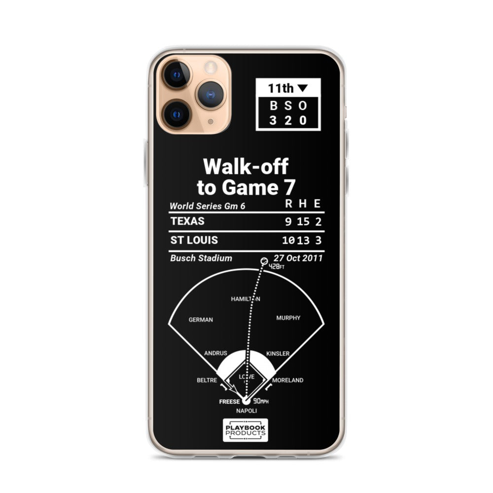 St. Louis Cardinals Greatest Plays iPhone Case: Walk-off to Game 7 (2011)