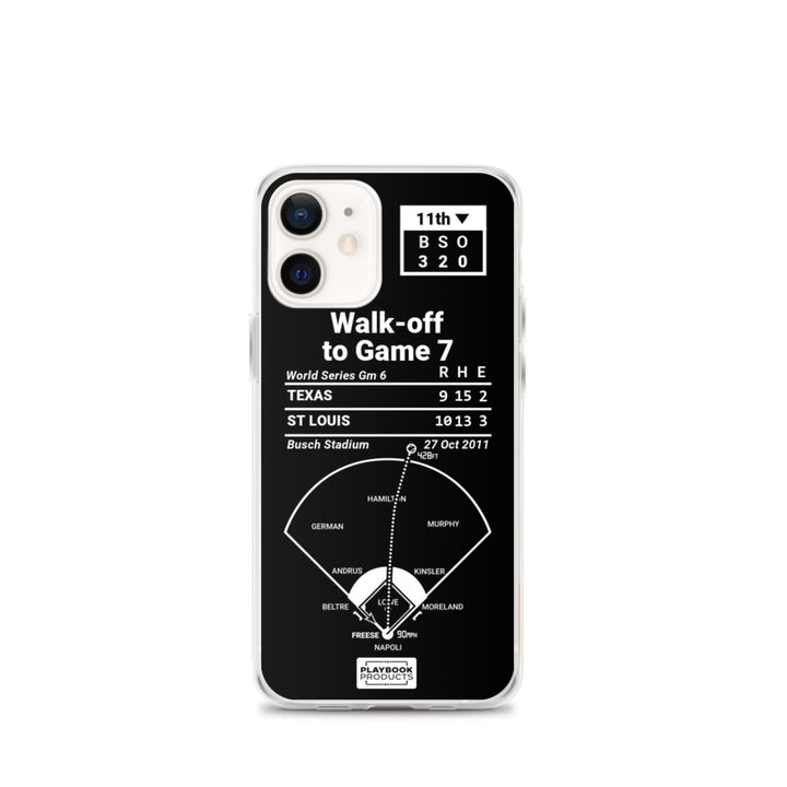 St. Louis Cardinals Greatest Plays iPhone Case: Walk-off to Game 7 (2011)