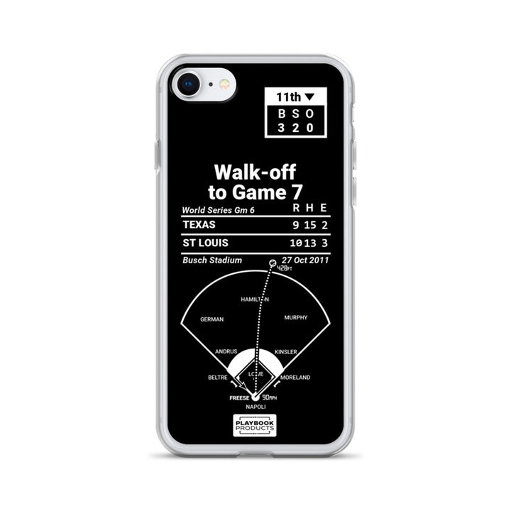 St. Louis Cardinals Greatest Plays iPhone Case: Walk-off to Game 7 (2011)
