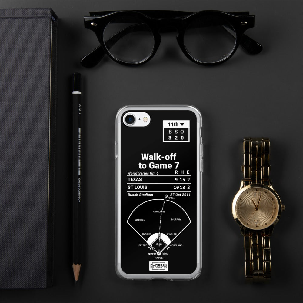 St. Louis Cardinals Greatest Plays iPhone Case: Walk-off to Game 7 (2011)