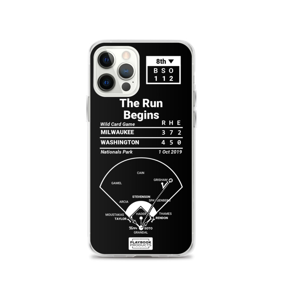 Washington Nationals Greatest Plays iPhone Case: The Run Begins (2019)