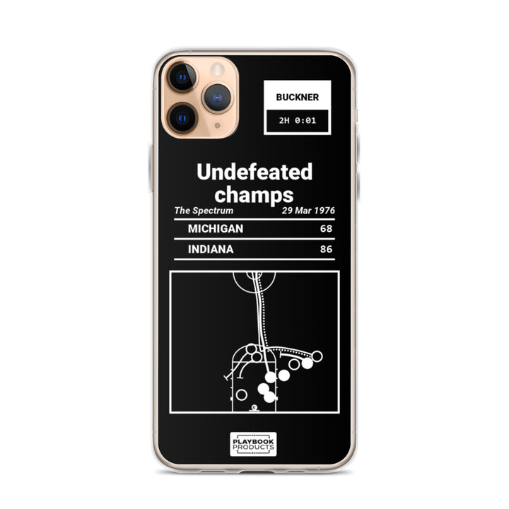 Indiana Basketball Greatest Plays iPhone Case: Undefeated champs (1976)
