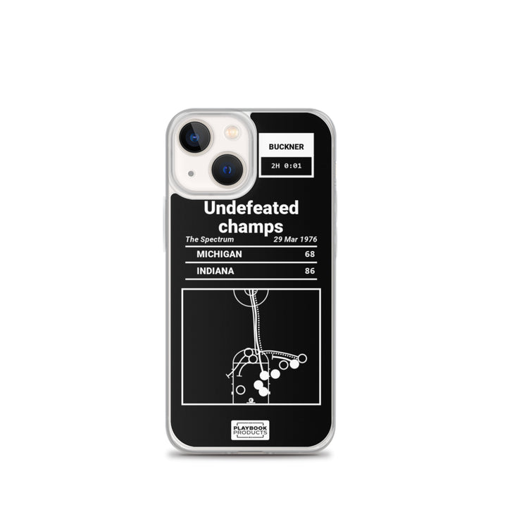 Indiana Basketball Greatest Plays iPhone Case: Undefeated champs (1976)