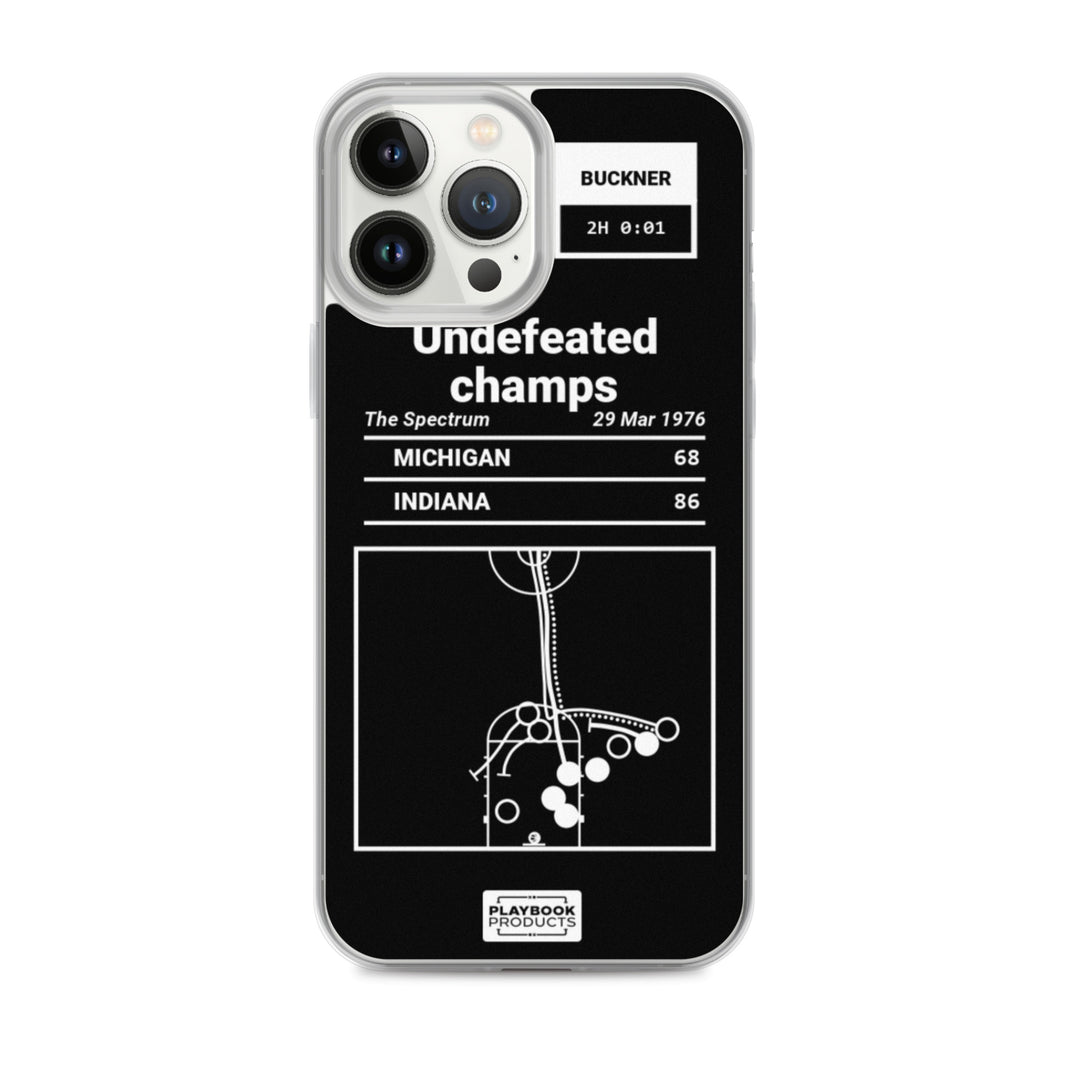 Indiana Basketball Greatest Plays iPhone Case: Undefeated champs (1976)