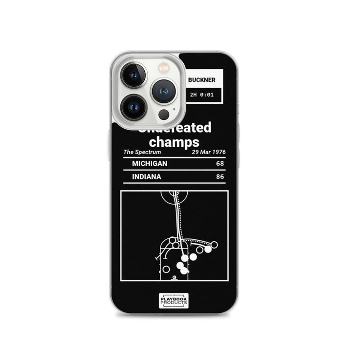 Indiana Basketball Greatest Plays iPhone Case: Undefeated champs (1976)