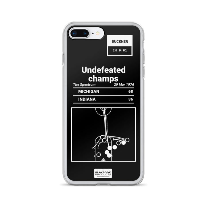 Indiana Basketball Greatest Plays iPhone Case: Undefeated champs (1976)