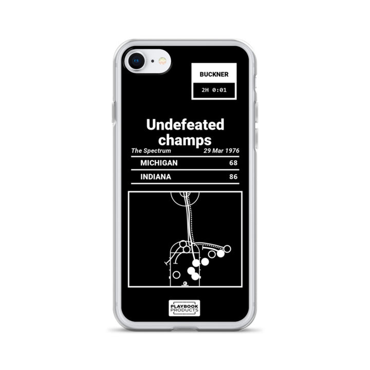 Indiana Basketball Greatest Plays iPhone Case: Undefeated champs (1976)