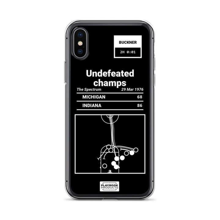 Indiana Basketball Greatest Plays iPhone Case: Undefeated champs (1976)