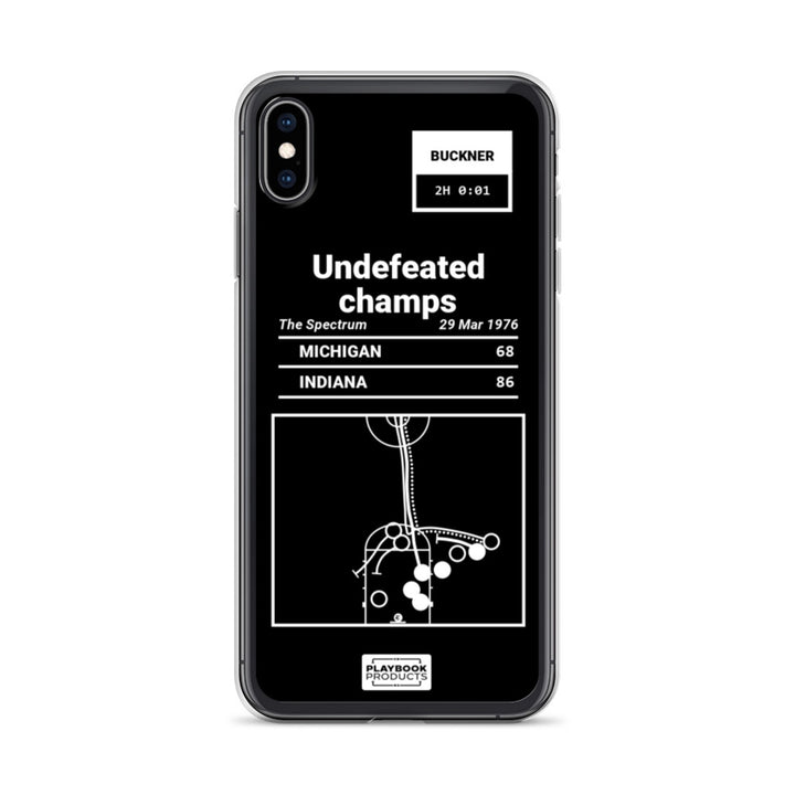 Indiana Basketball Greatest Plays iPhone Case: Undefeated champs (1976)