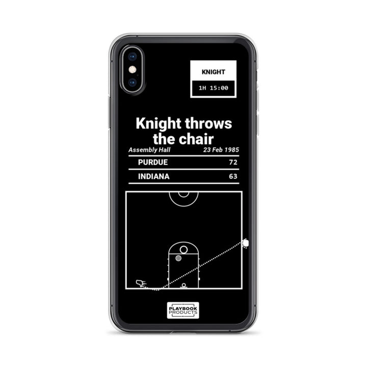 Oddest Indiana Basketball Plays iPhone Case: Knight throws the chair (1985)