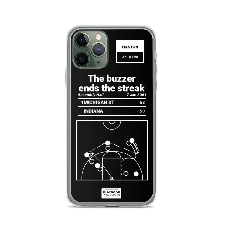 Indiana Basketball Greatest Plays iPhone Case: The buzzer ends the streak (2001)