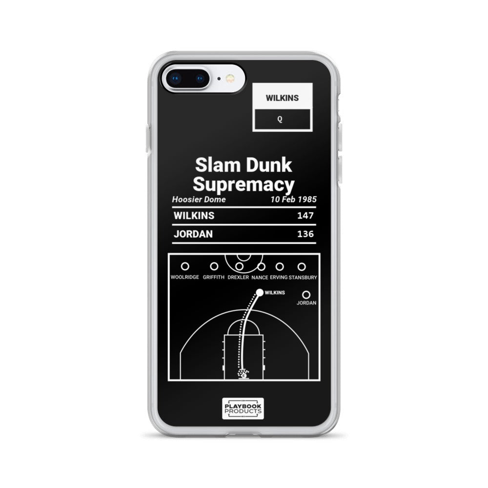 Atlanta Hawks Greatest Plays iPhone Case: Slam Dunk Supremacy (1985)