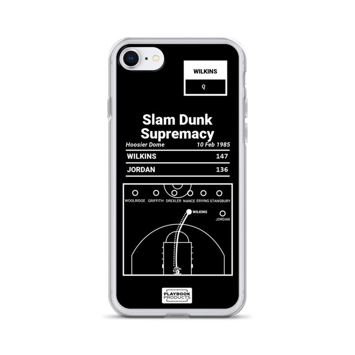 Atlanta Hawks Greatest Plays iPhone Case: Slam Dunk Supremacy (1985)