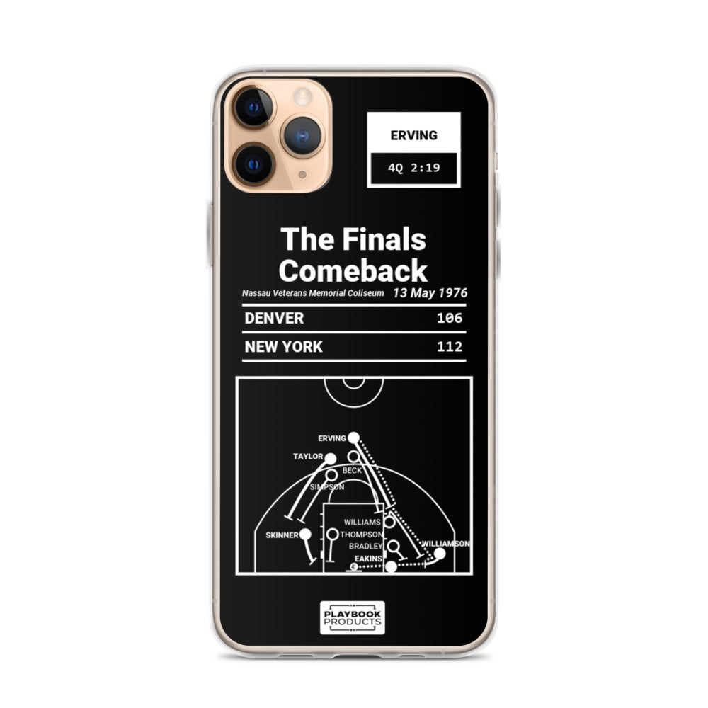 Brooklyn Nets Greatest Plays iPhone Case: The Finals Comeback (1976)