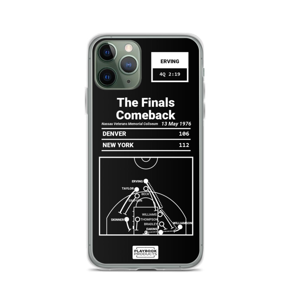 Brooklyn Nets Greatest Plays iPhone Case: The Finals Comeback (1976)