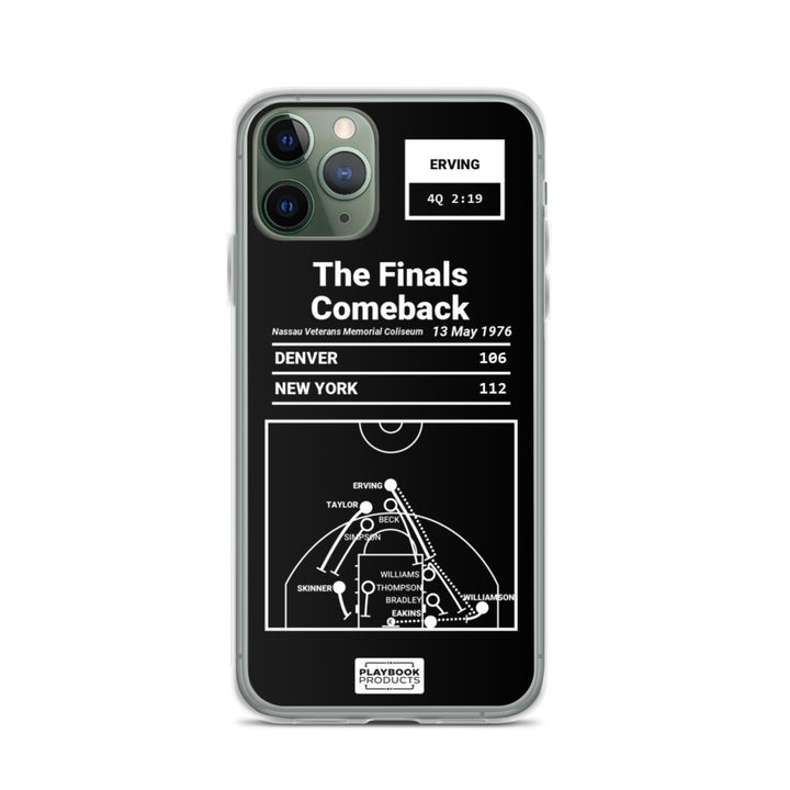 Brooklyn Nets Greatest Plays iPhone Case: The Finals Comeback (1976)