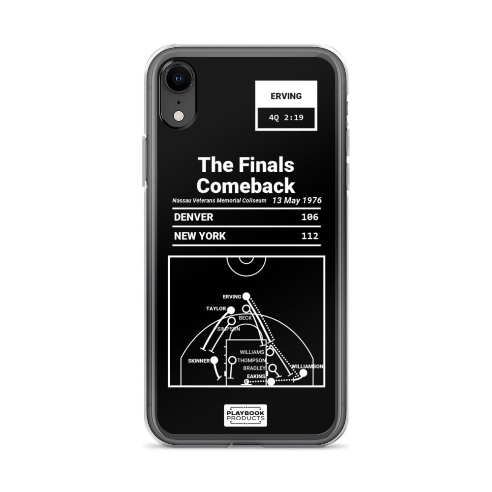 Brooklyn Nets Greatest Plays iPhone Case: The Finals Comeback (1976)