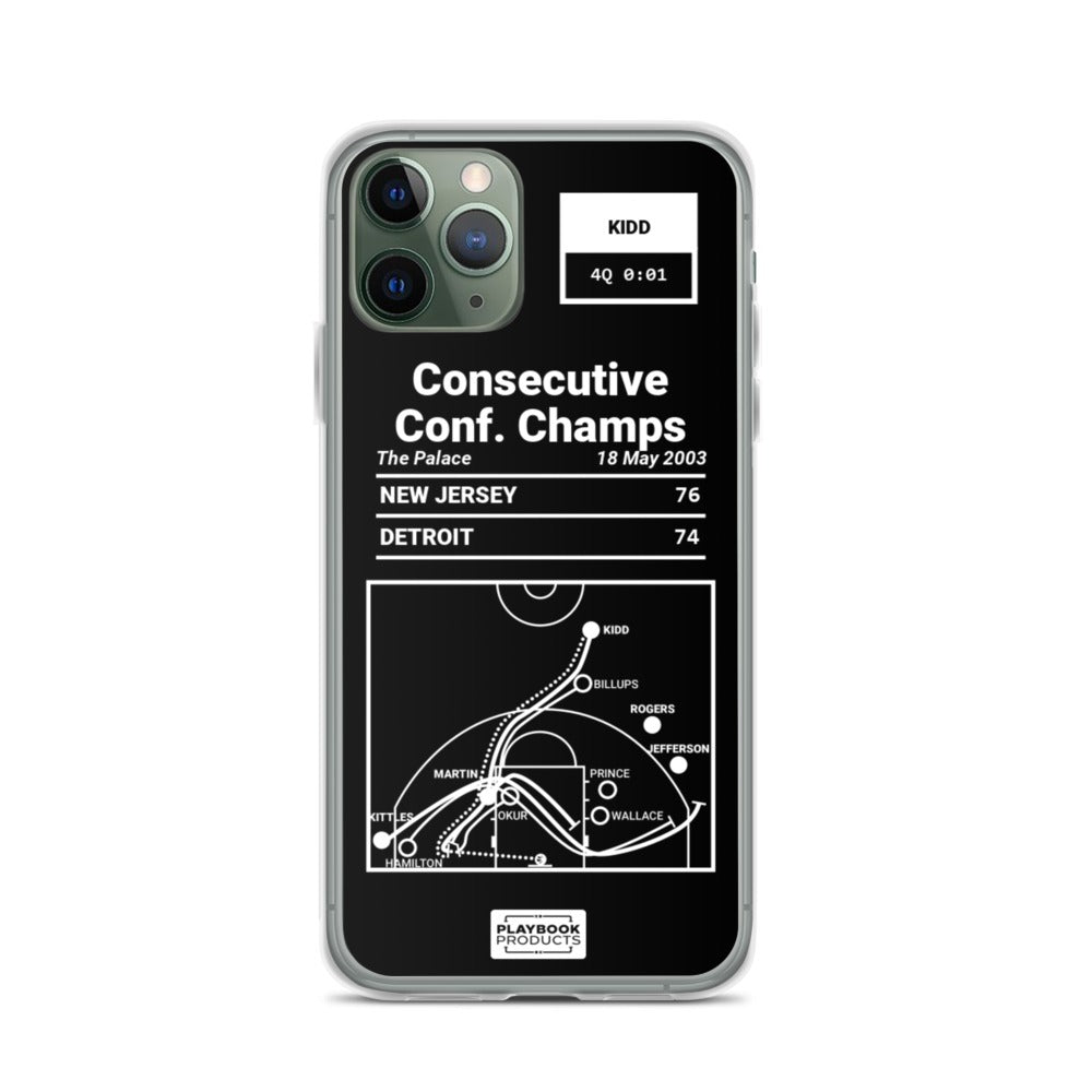Brooklyn Nets Greatest Plays iPhone Case: Consecutive Conf. Champs (2003)
