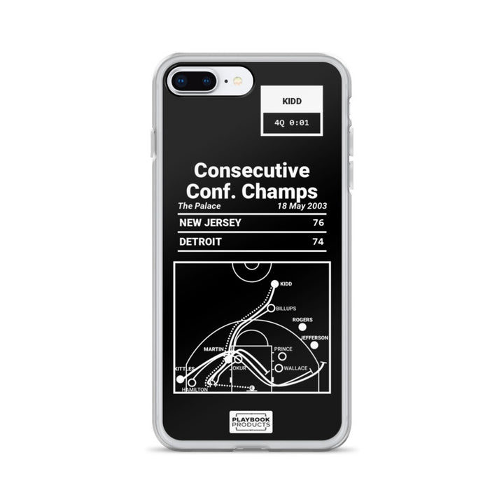 Brooklyn Nets Greatest Plays iPhone Case: Consecutive Conf. Champs (2003)