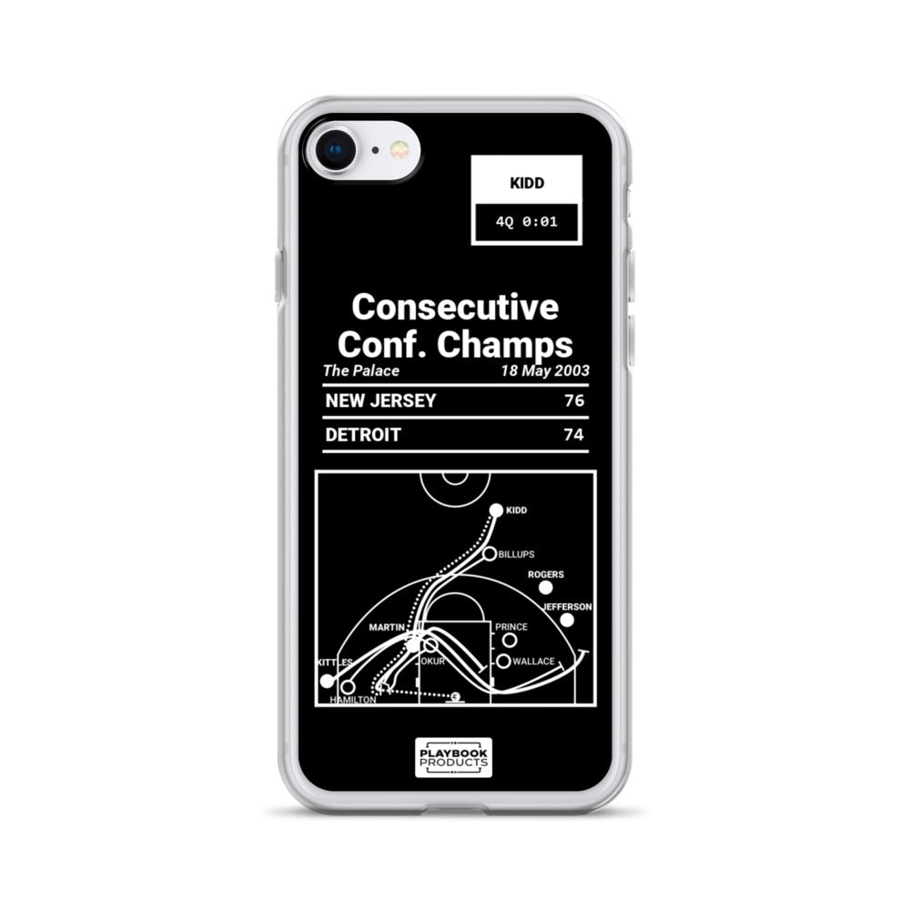 Brooklyn Nets Greatest Plays iPhone Case: Consecutive Conf. Champs (2003)