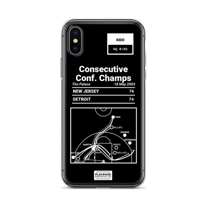 Brooklyn Nets Greatest Plays iPhone Case: Consecutive Conf. Champs (2003)