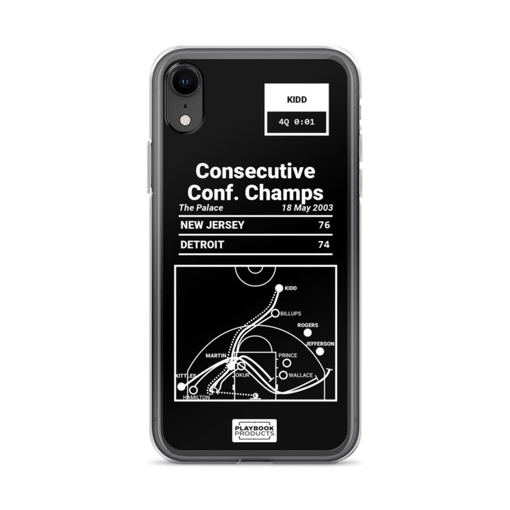 Brooklyn Nets Greatest Plays iPhone Case: Consecutive Conf. Champs (2003)