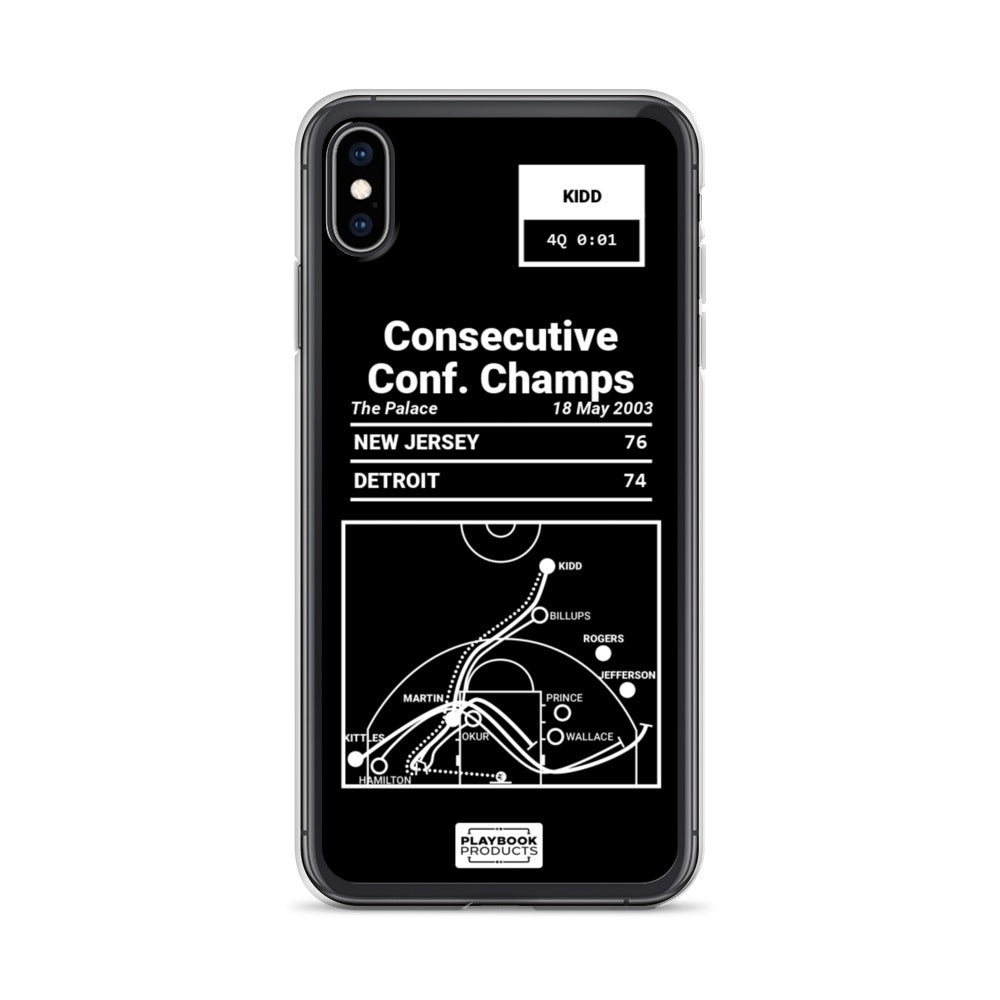 Brooklyn Nets Greatest Plays iPhone Case: Consecutive Conf. Champs (2003)