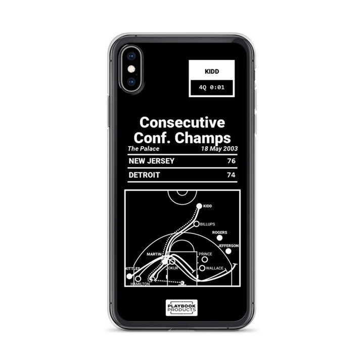 Brooklyn Nets Greatest Plays iPhone Case: Consecutive Conf. Champs (2003)