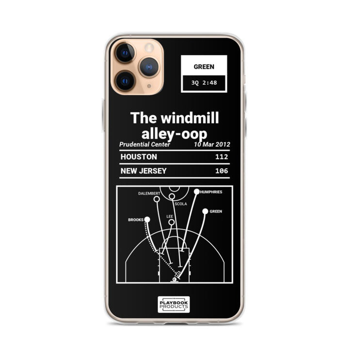Brooklyn Nets Greatest Plays iPhone Case: The windmill alley-oop (2012)