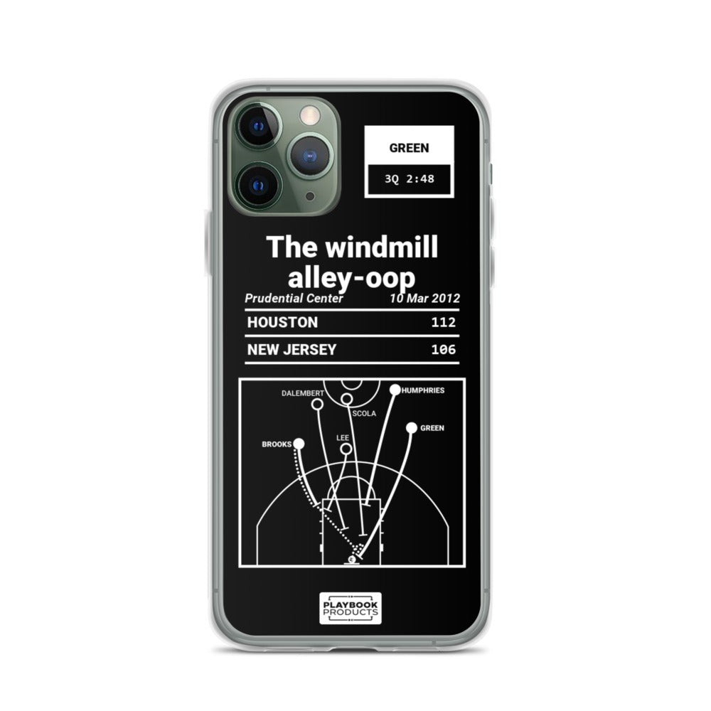 Brooklyn Nets Greatest Plays iPhone Case: The windmill alley-oop (2012)