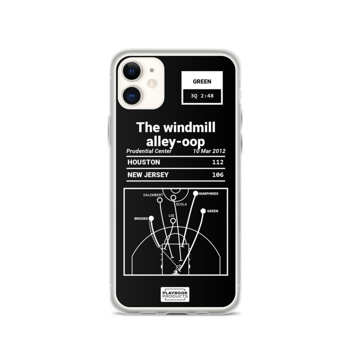 Brooklyn Nets Greatest Plays iPhone Case: The windmill alley-oop (2012)