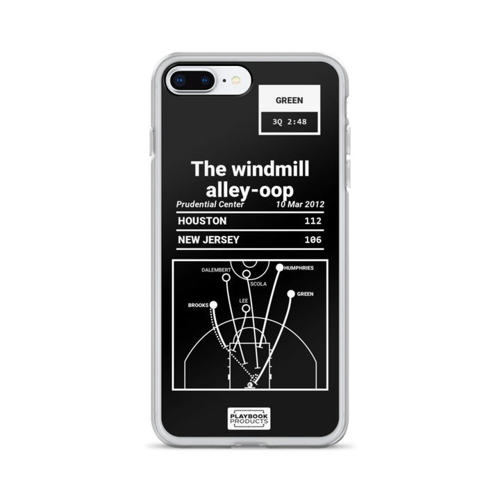 Brooklyn Nets Greatest Plays iPhone Case: The windmill alley-oop (2012)