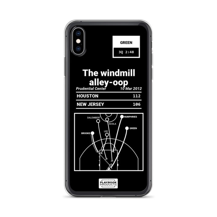 Brooklyn Nets Greatest Plays iPhone Case: The windmill alley-oop (2012)