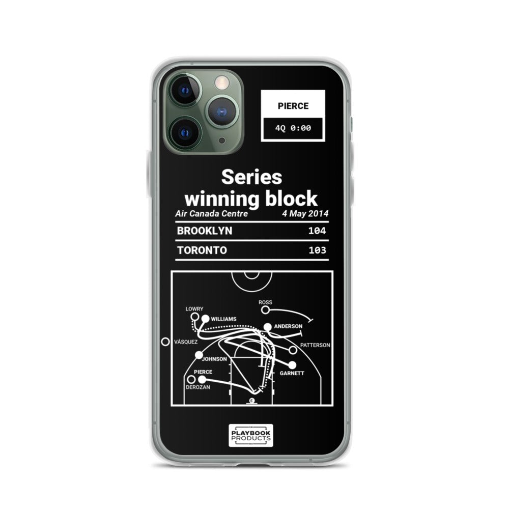 Brooklyn Nets Greatest Plays iPhone Case: Series winning block (2014)