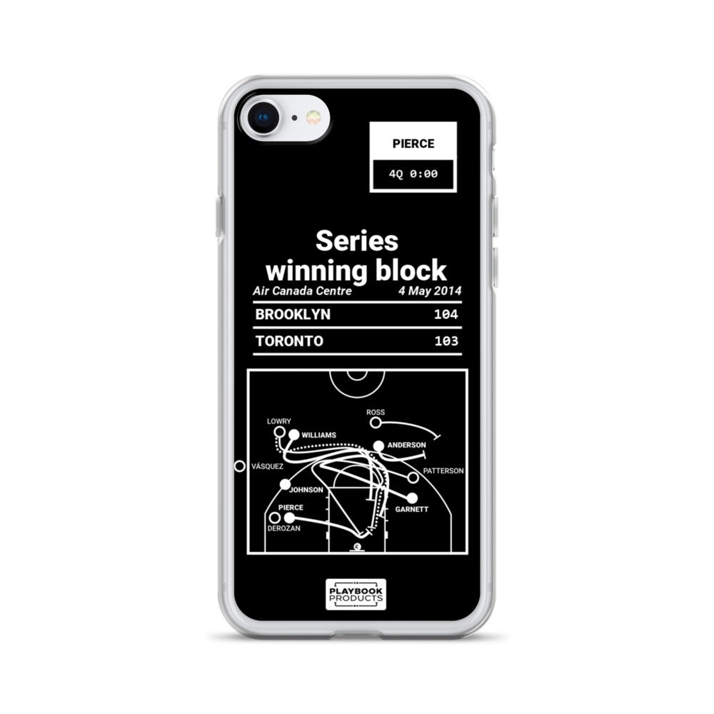 Brooklyn Nets Greatest Plays iPhone Case: Series winning block (2014)