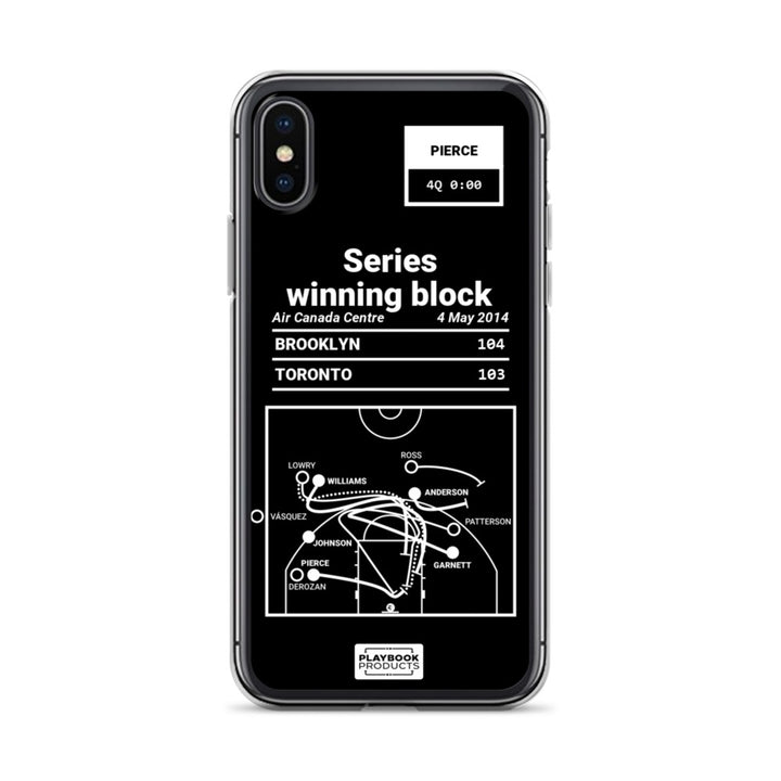 Brooklyn Nets Greatest Plays iPhone Case: Series winning block (2014)