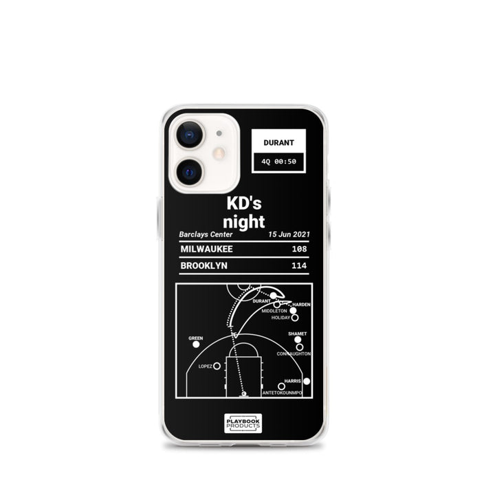 Brooklyn Nets Greatest Plays iPhone Case: KD's night (2021)