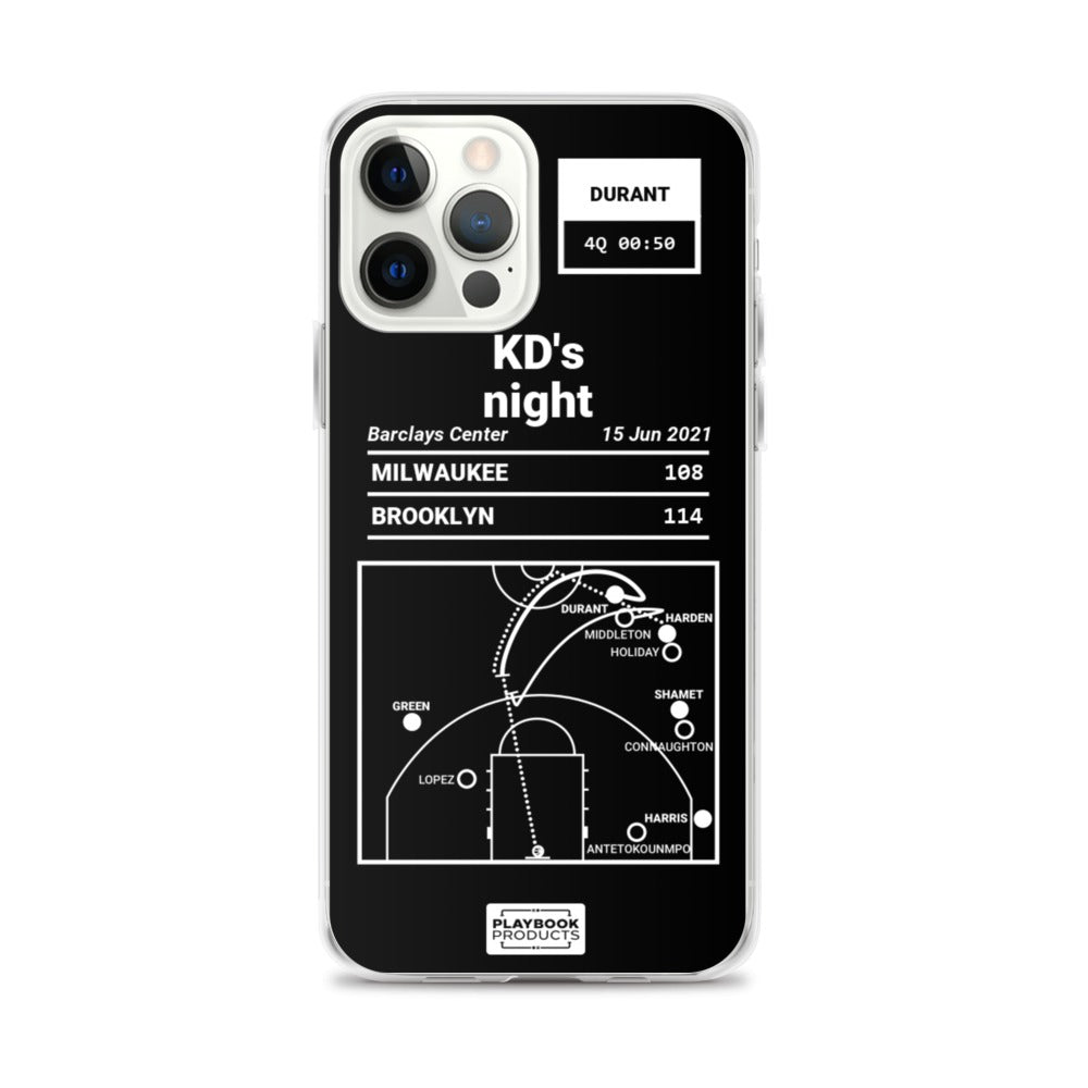 Brooklyn Nets Greatest Plays iPhone Case: KD's night (2021)