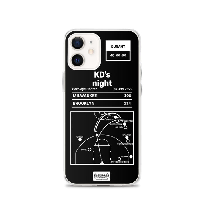 Brooklyn Nets Greatest Plays iPhone Case: KD's night (2021)