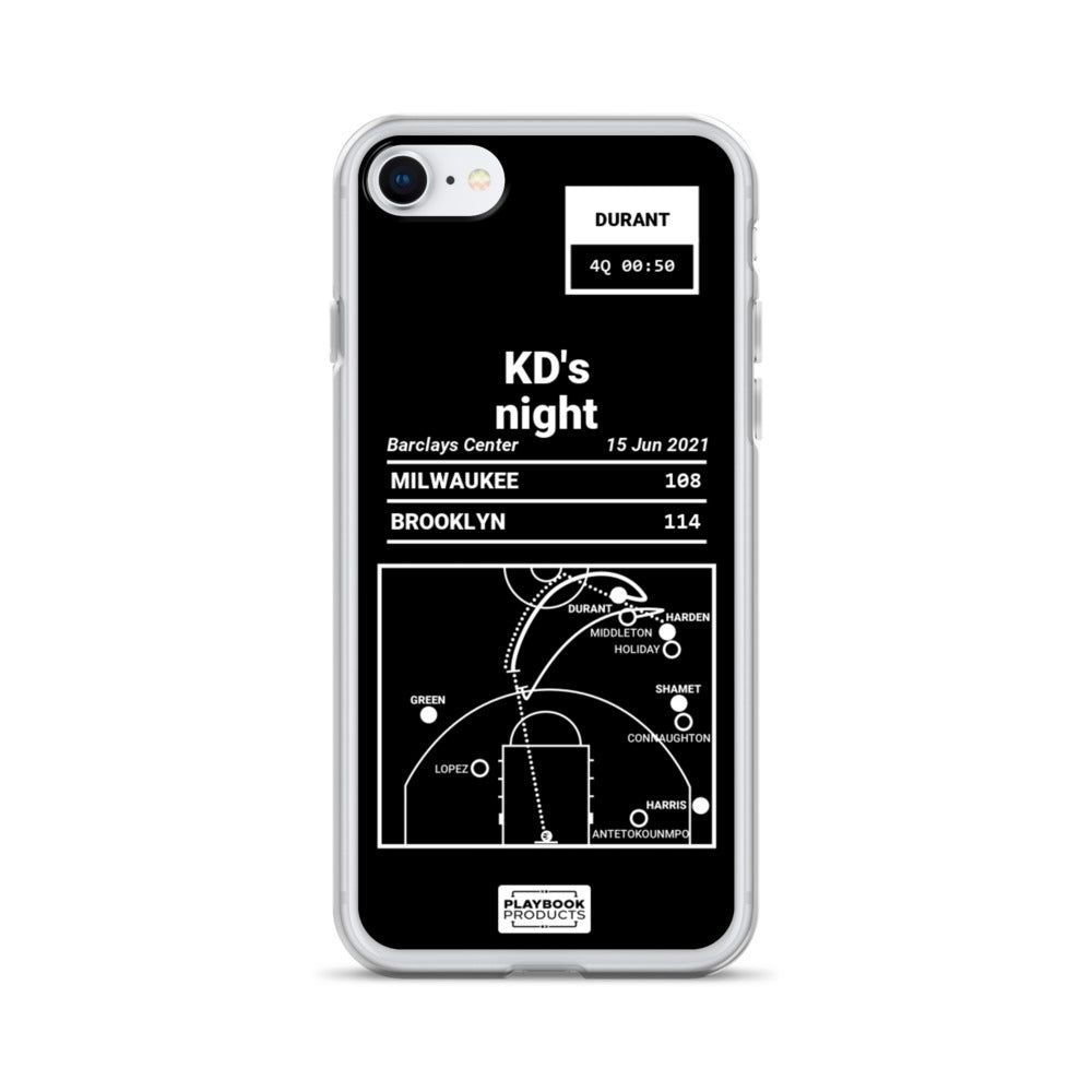 Brooklyn Nets Greatest Plays iPhone Case: KD's night (2021)