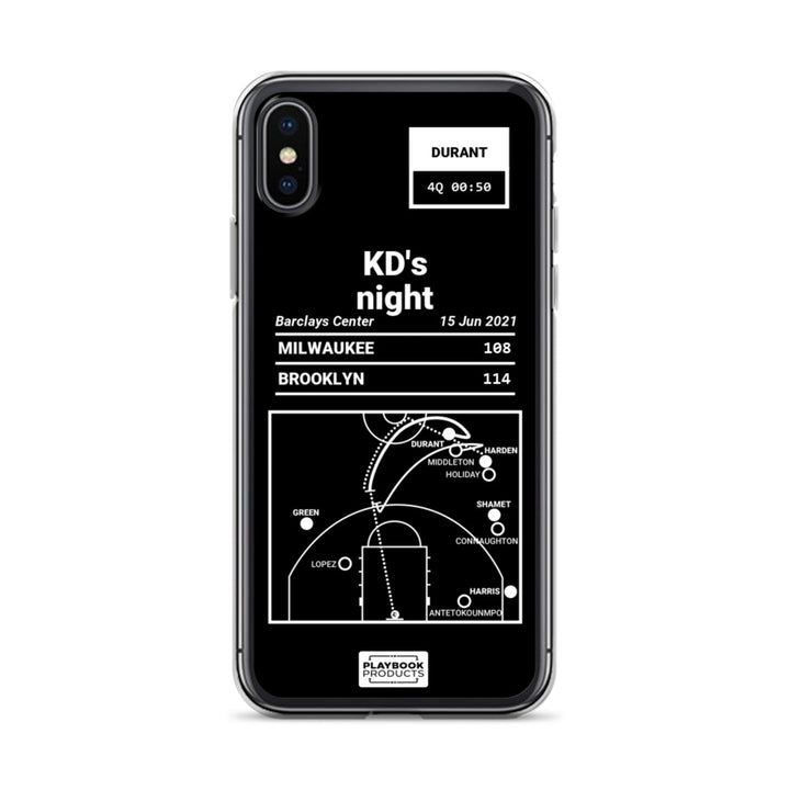 Brooklyn Nets Greatest Plays iPhone Case: KD's night (2021)