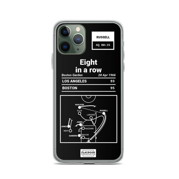 Boston Celtics Greatest Plays iPhone Case: Eight in a row (1966)