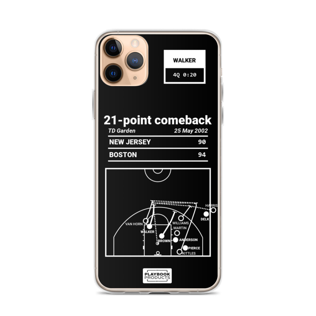 Boston Celtics Greatest Plays iPhone Case: 21-point comeback (2002)