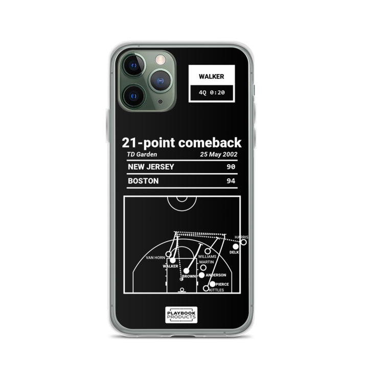 Boston Celtics Greatest Plays iPhone Case: 21-point comeback (2002)