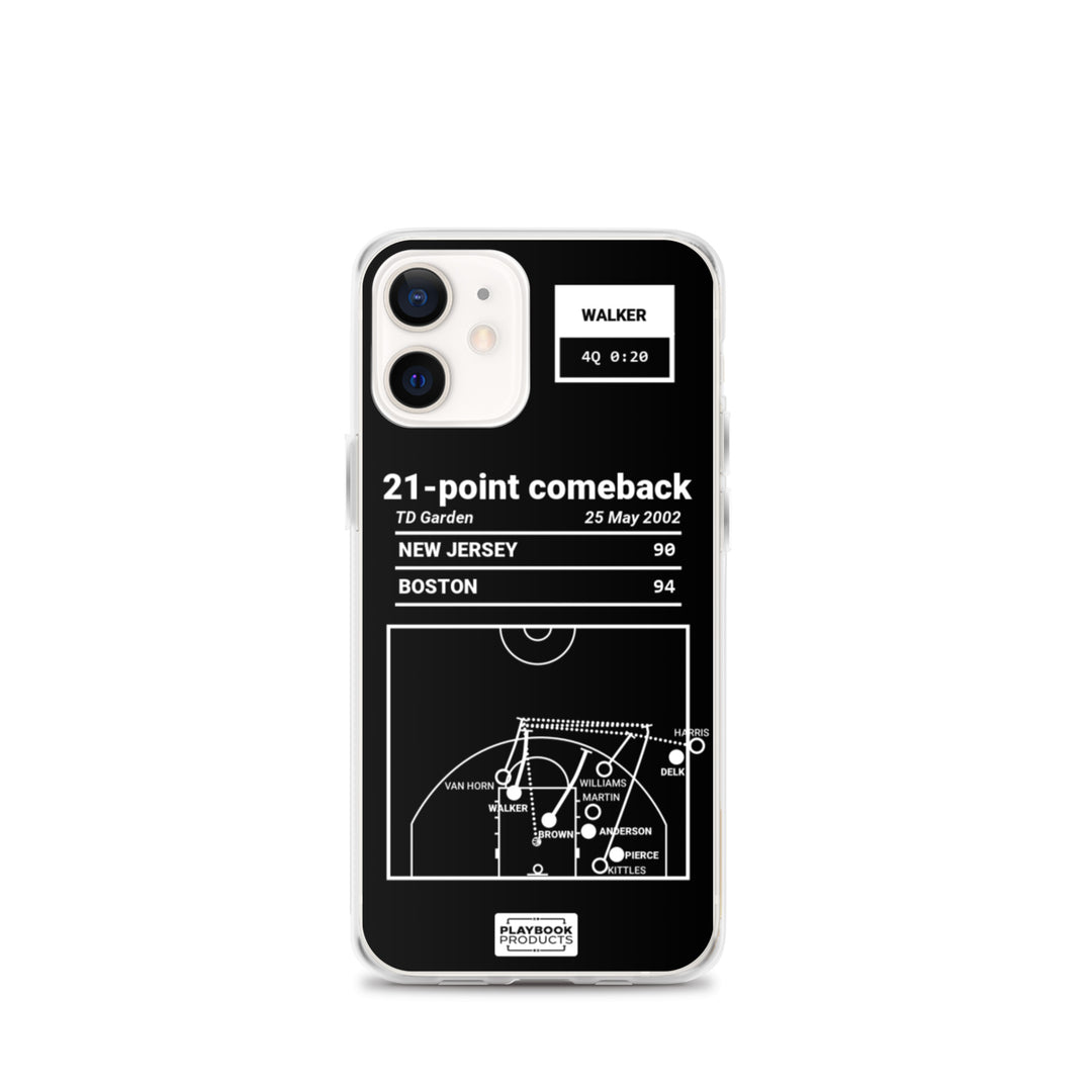 Boston Celtics Greatest Plays iPhone Case: 21-point comeback (2002)