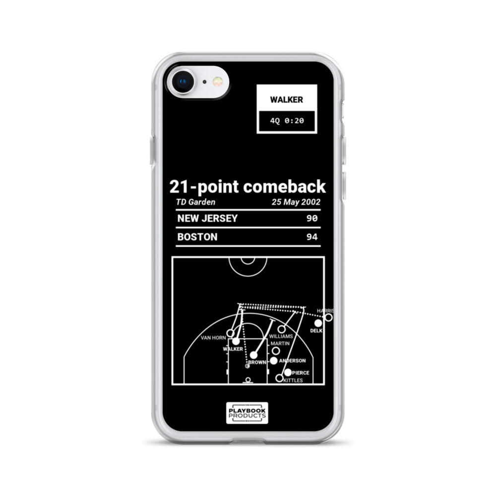 Boston Celtics Greatest Plays iPhone Case: 21-point comeback (2002)
